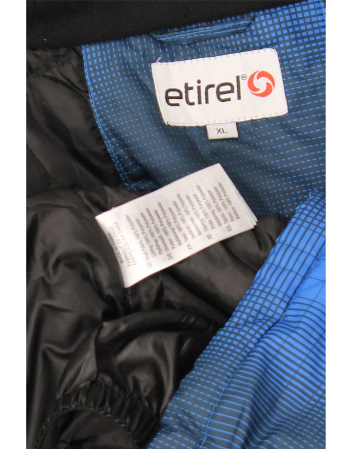 Мужская лыжная куртка Etirel UK 42 XL синяя в клетку из полиэстера