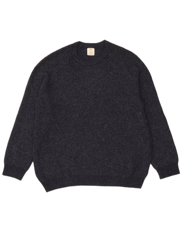 Мужской джемпер с круглым вырезом Marks & Spencer 2XL темно-синий из полиамида