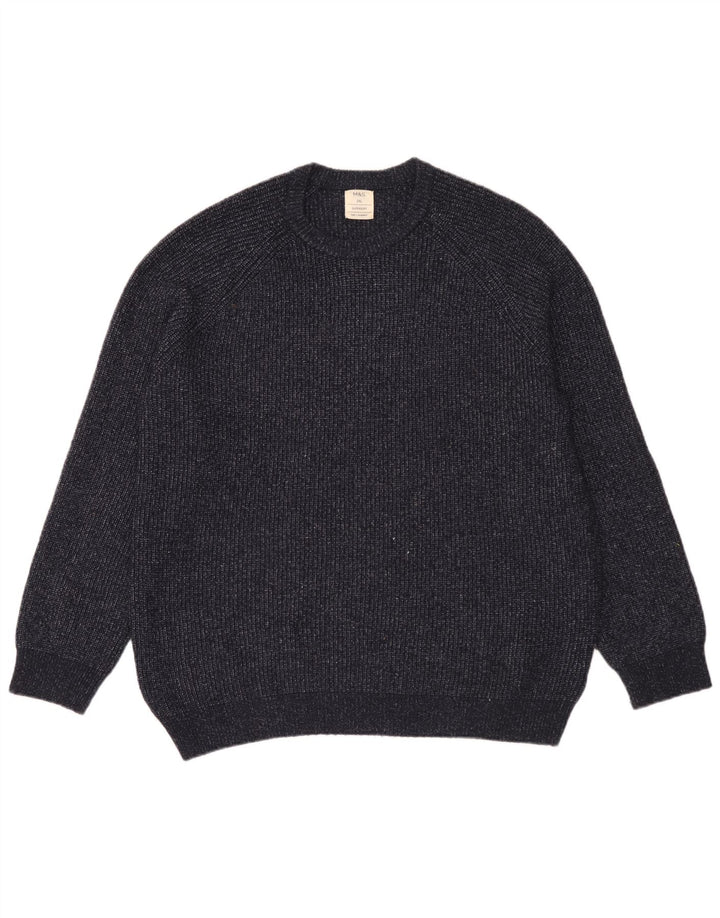 Мужской джемпер с круглым вырезом Marks & Spencer 2XL темно-синий из полиамида