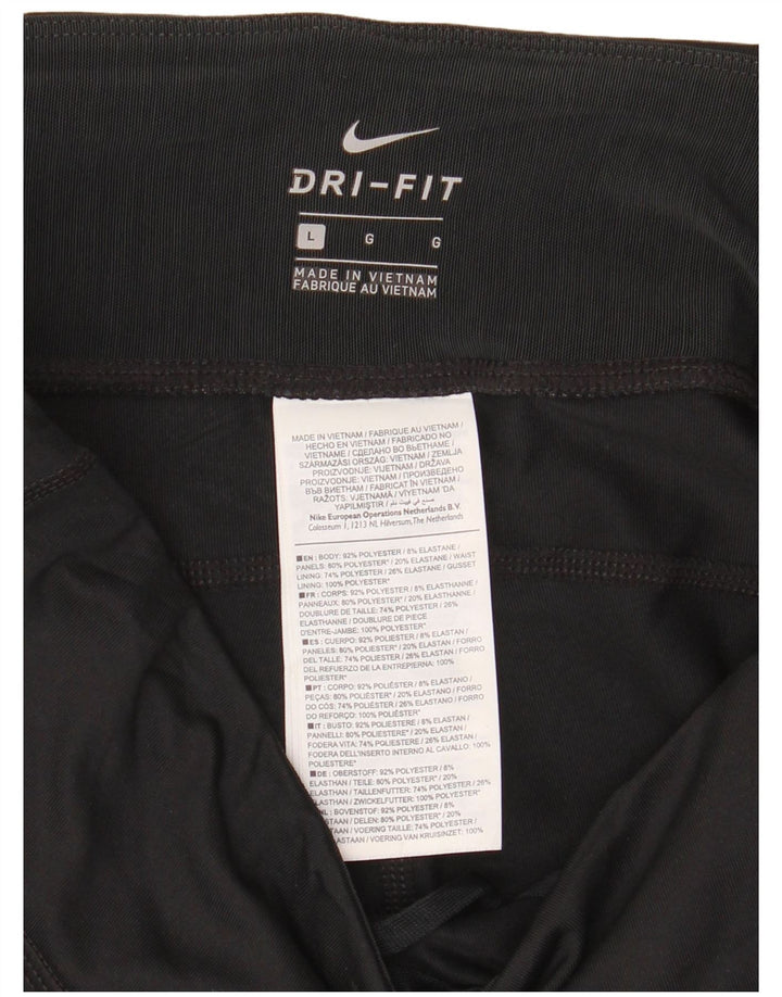 Женские леггинсы Nike Dri Fit UK 14, большие черные полиэстер
