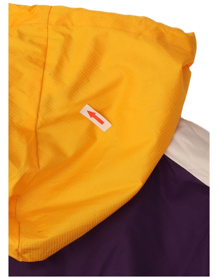Мужская дождевик Mitchell & Ness с графическим рисунком UK 40, большой фиолетовый с цветными блоками