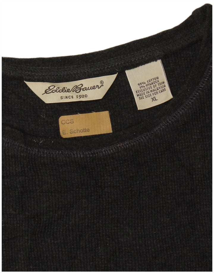 Женская укороченная майка оверсайз EDDIE BAUER UK 18 XL, серый хлопок