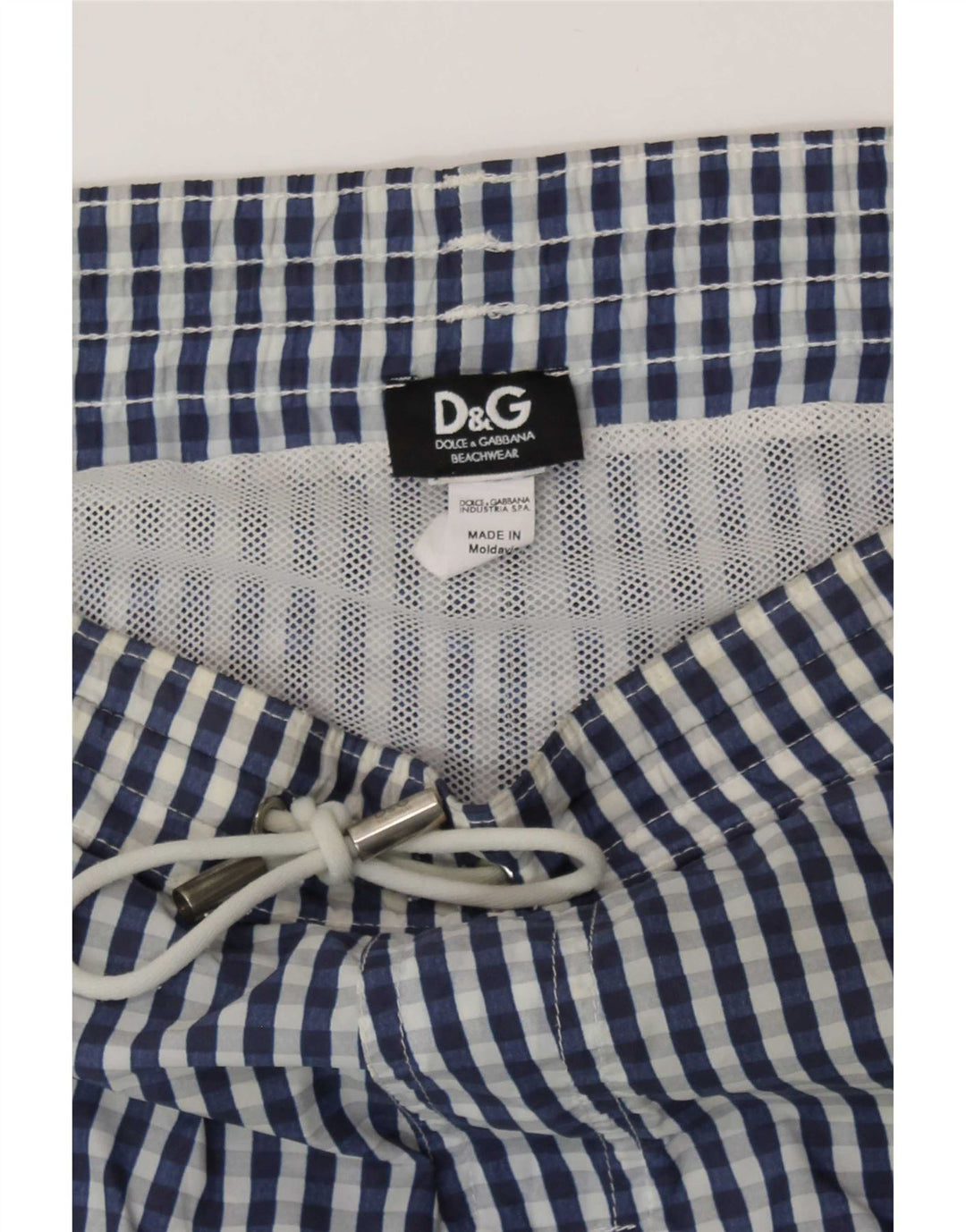 Мужские шорты для плавания Dolce & Gabbana, большие синие в клетку