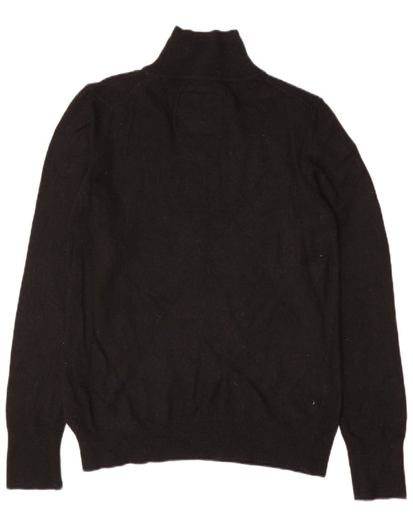 Женский джемпер с высоким воротником SUPERDRY UK 14, средний черный кашемир