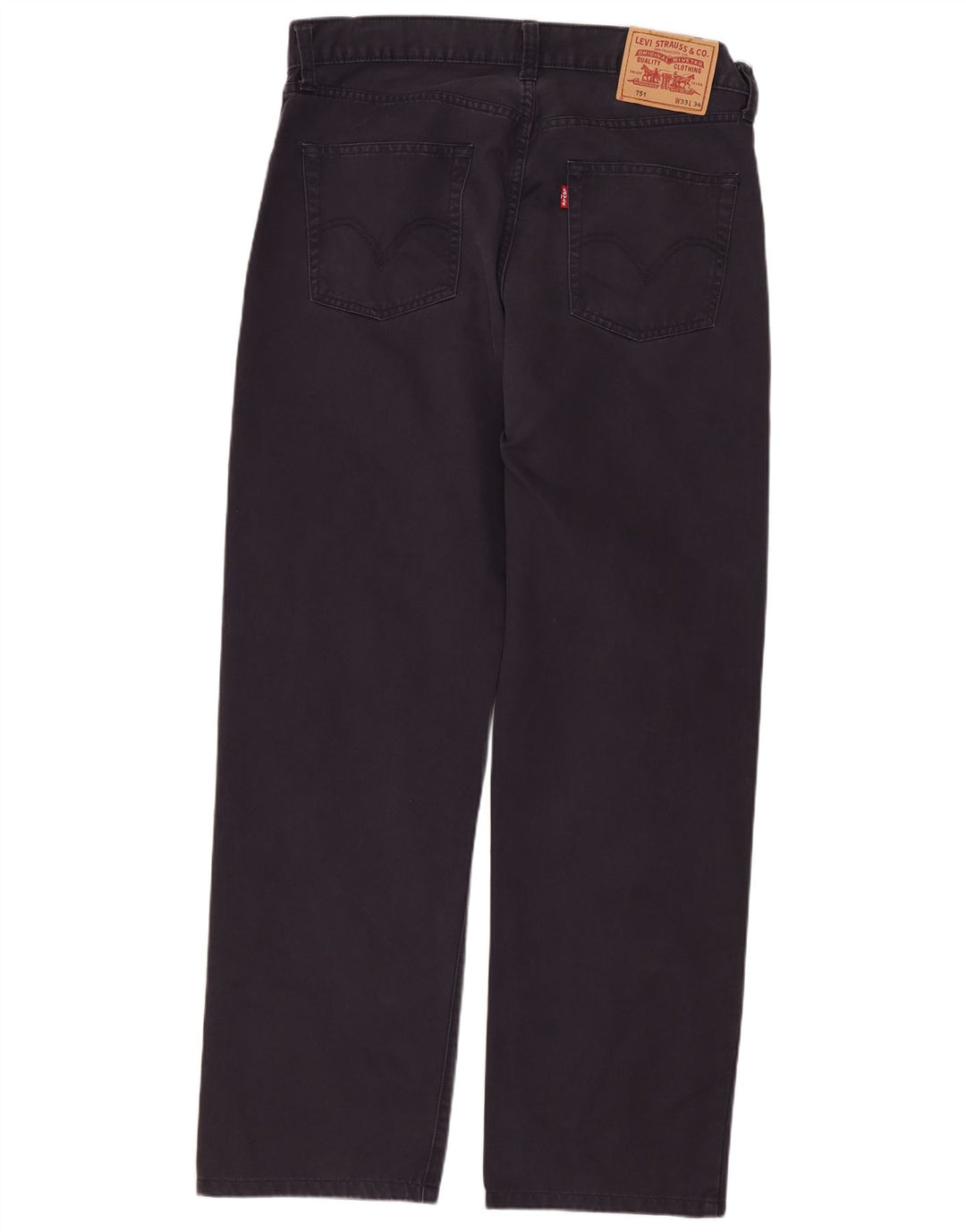 Мужские прямые джинсы Levi's 751 W33 L29 темно-синие, хлопок