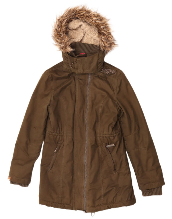 Женская парка Superdry The Windparka с капюшоном UK 12, средний хаки