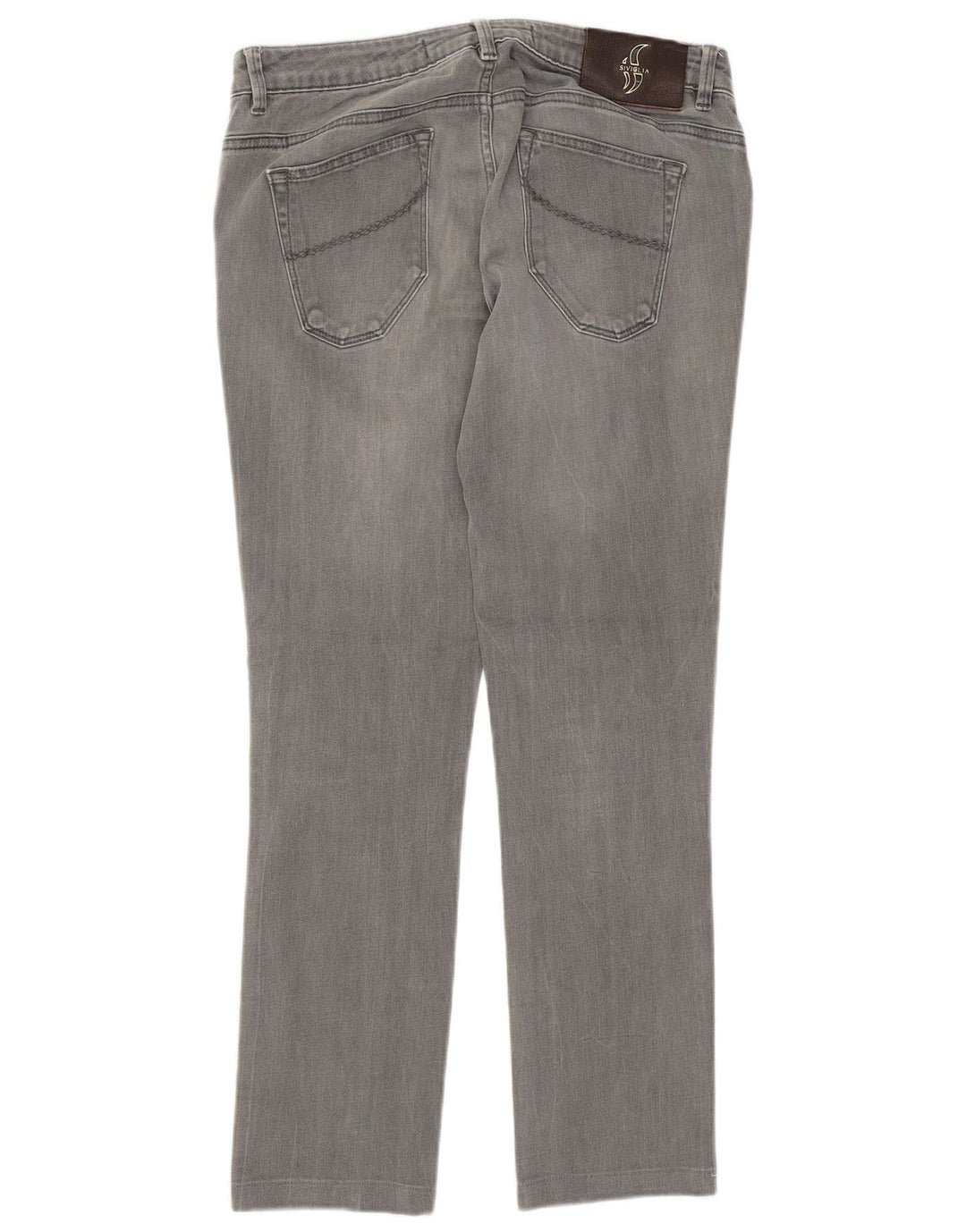 SIVIGLIA Womens Straight Jeans W31 L27 Grey Cotton
