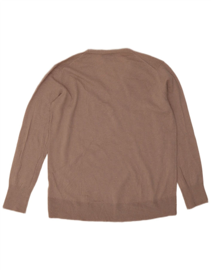 Massimo Dutti Женский свободный джемпер с v-образным вырезом UK 6 XS Серый