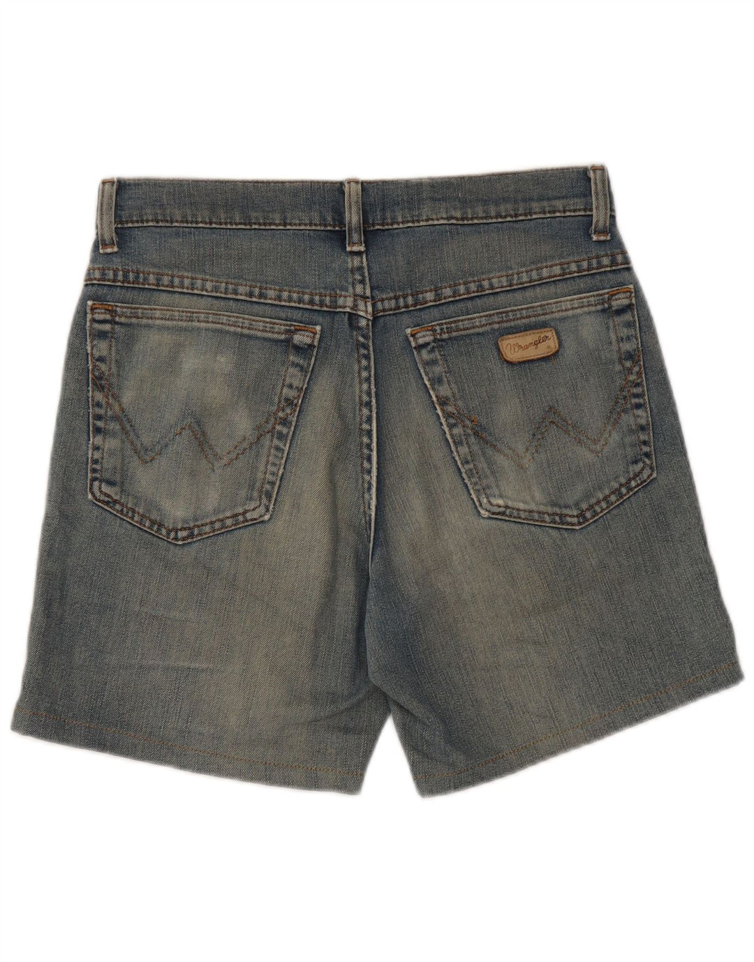 Женские джинсовые шорты Wrangler W31, хлопковые, среднего синего цвета