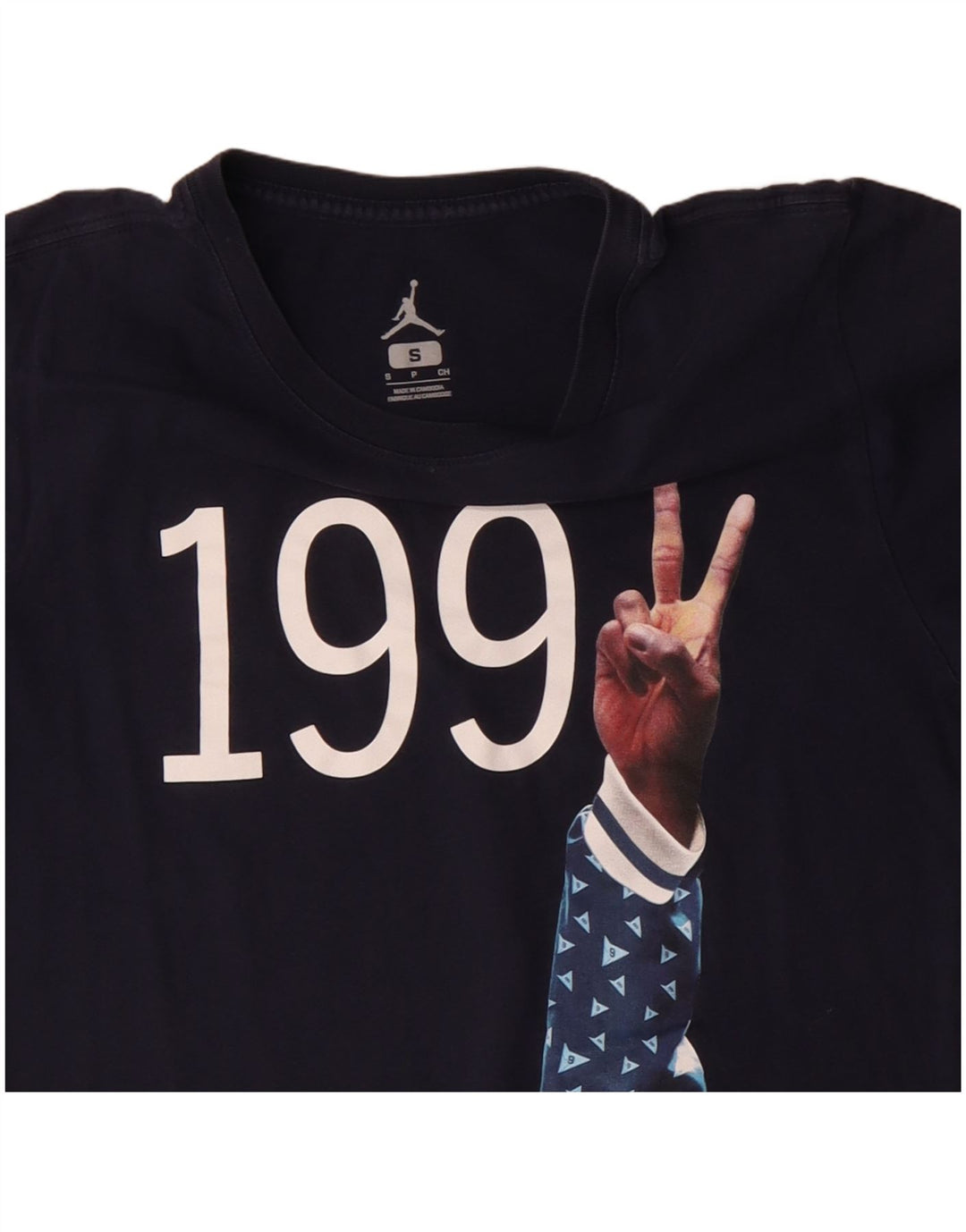 Мужская футболка с рисунком JORDAN, маленькая, темно-синяя, хлопковая