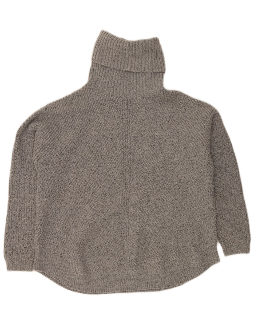 ВИНТАЖНЫЙ женский свободный джемпер с высоким воротником, Великобритания, 16, большой серый цвет