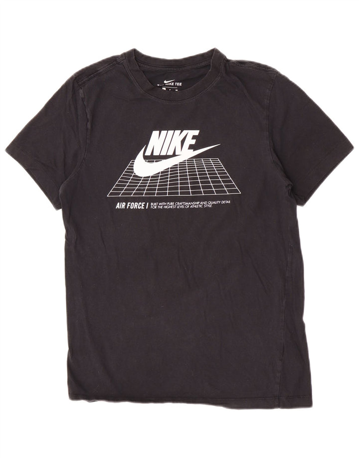 Мужская графическая футболка Nike, размер Small, черный, хлопок