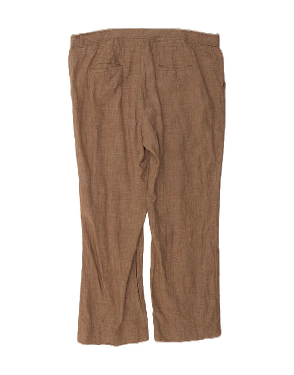 MONSOON Womens Standard Straight Chino Trousers UK 18 XL W39 L31 Brown