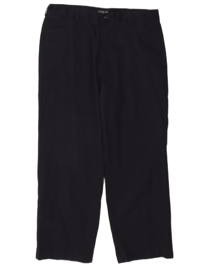 IZOD Мужские прямые брюки чинос W36 L29 Темно-синие хлопковые