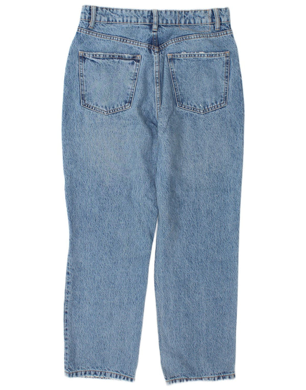 Женские потертые джинсы с высокой талией Zara EU 38, маленькие W28 L27, синие