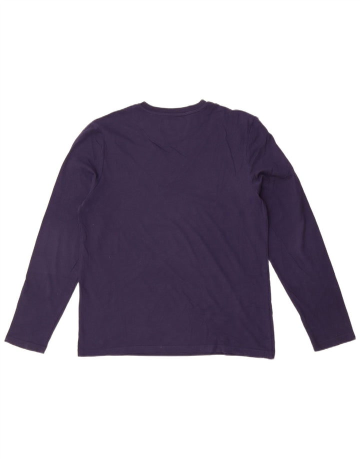 Мужской топ Lyle & Scott с длинным рукавом, средний темно-синий, хлопок