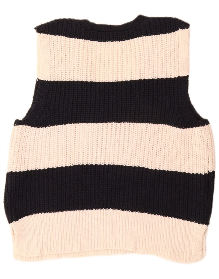 Женская майка Zara Vest UK 14, средний цвет, полиэстер в белую полоску