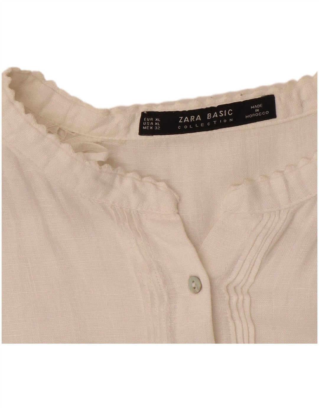 Женская блузка-рубашка Zara UK 18 XL, белая
