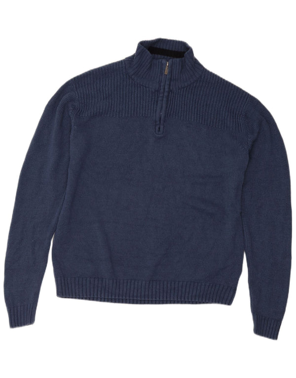 Мужской джемпер с воротником на молнии Pierre Cardin 2XL темно-синий акрил