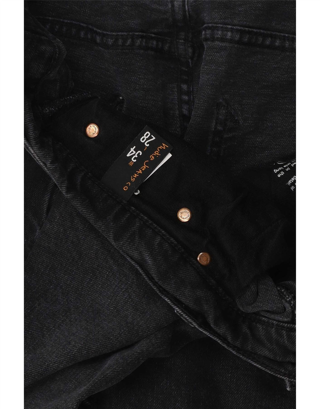 Мужские узкие джинсы Nudie W34 L28, черный хлопок