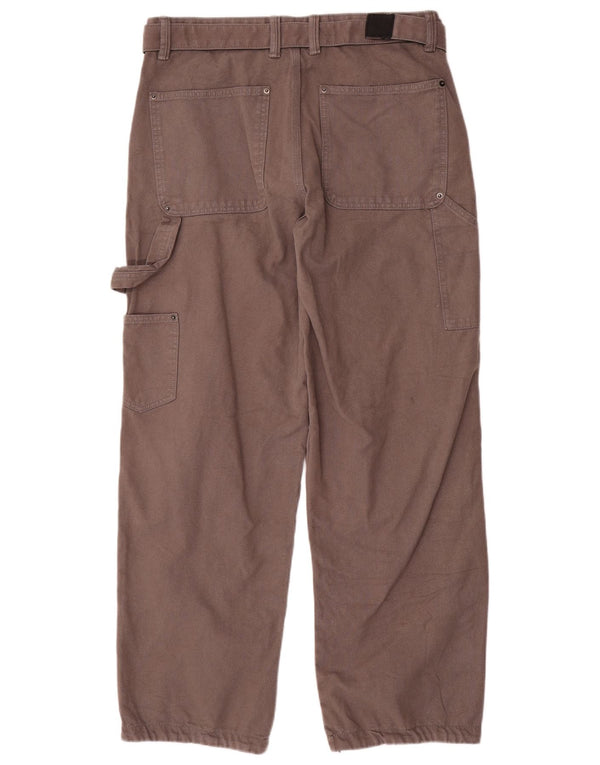 Мужские прямые брюки карго Zara EU 42, большие, W32 L31, серые, хлопок