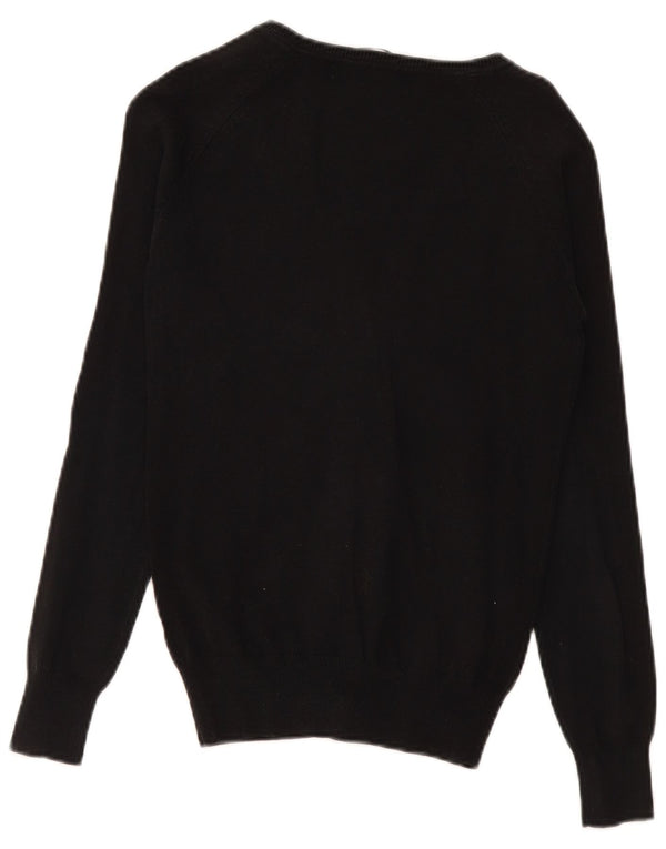 Женский кардиган Zara UK 12, средний черный хлопковый свитер