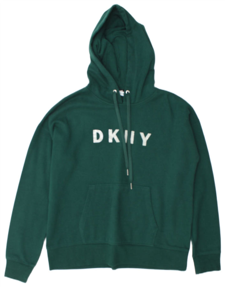 Dkny Мужской джемпер с капюшоном с рисунком, средний зеленый хлопок