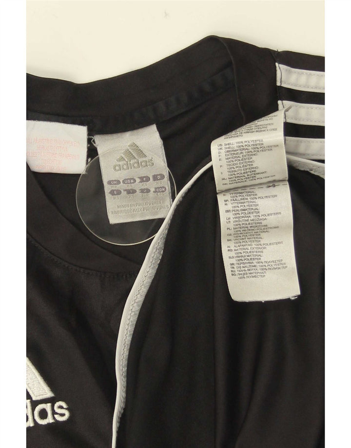 Мужская футболка Adidas Top XS из полиэстера в черную полоску