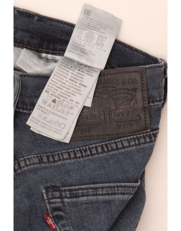 Мужские джинсы Levi's 511 Slim W27 L32 Темно-синие, хлопок