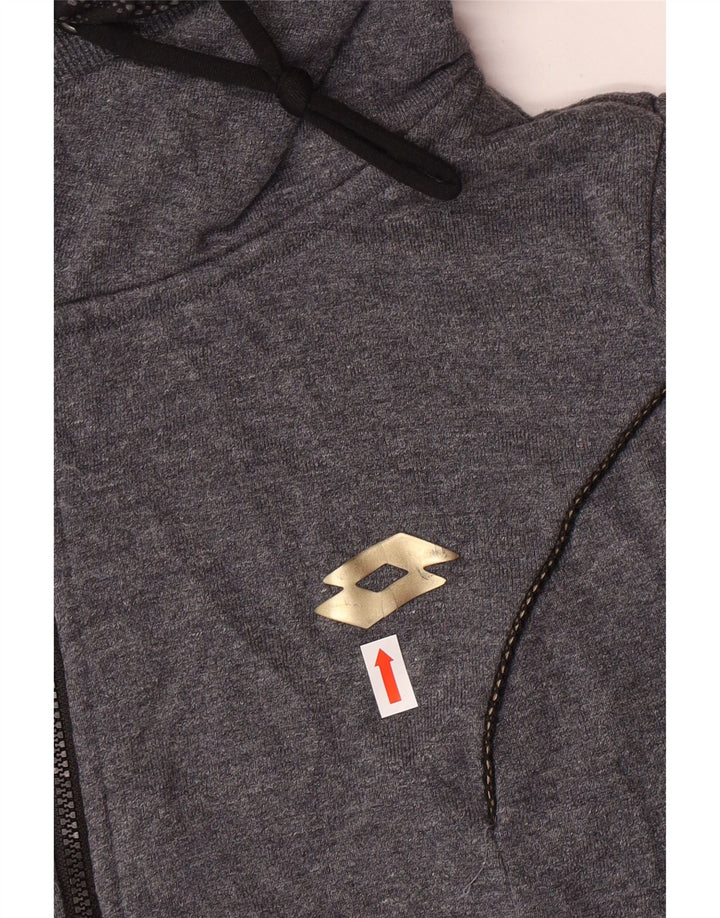 LOTTO Женский свитер с капюшоном на молнии UK 16 Большой Серый