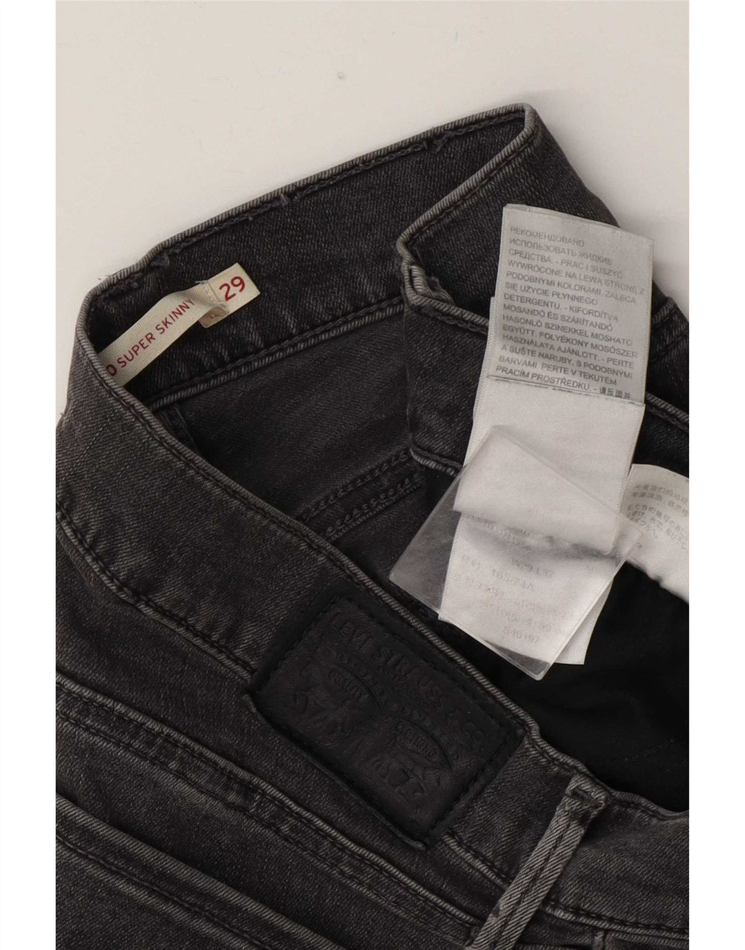 Женские джинсы Levi's 710 Super Skinny W29 L32 Серые хлопковые