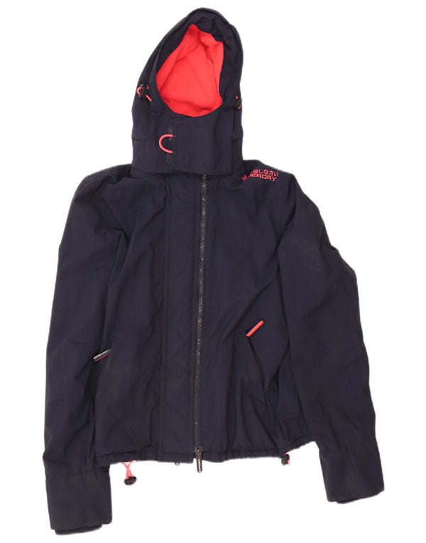Женская ветровка с капюшоном Superdry UK 6 XS Темно-синий