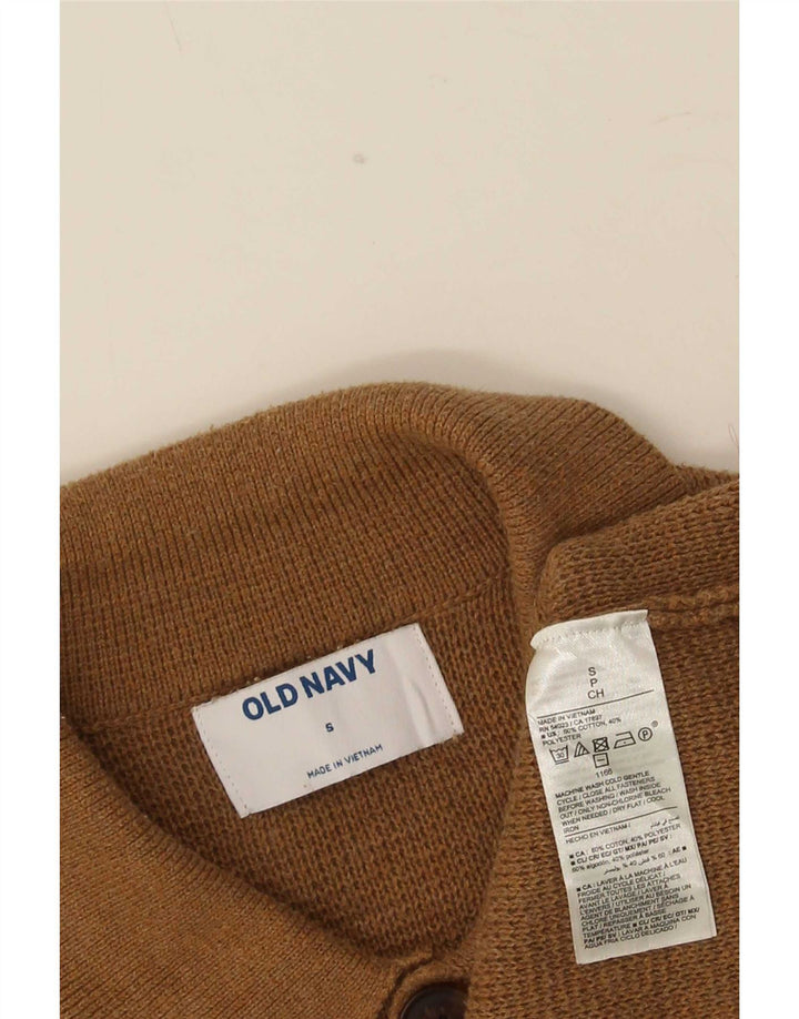 Мужской кардиган Old Navy, маленький коричневый хлопковый свитер