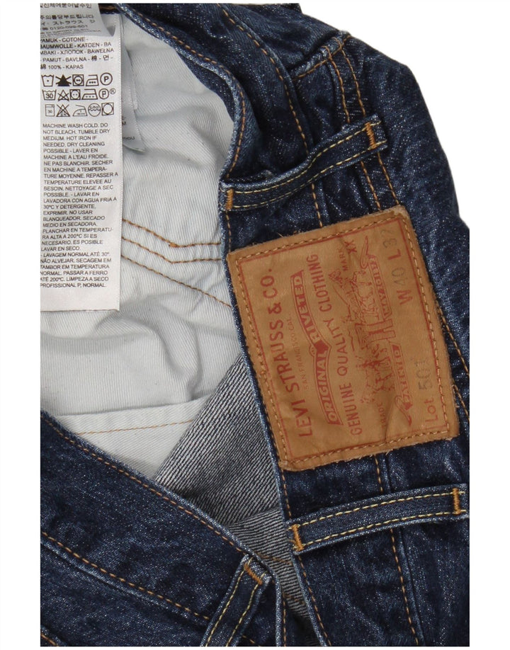 Мужские прямые джинсы Levi's 501 W40 L32 синие, хлопок