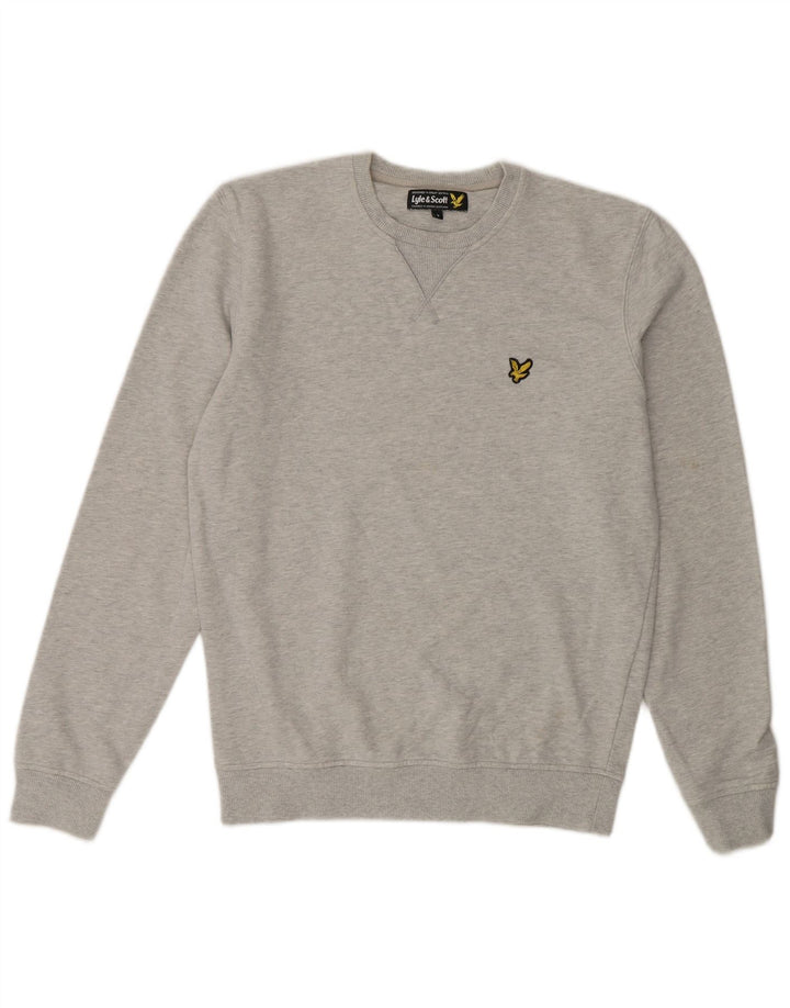 Мужской свитшот LYLE & SCOTT, маленький серый хлопковый джемпер в крапинку