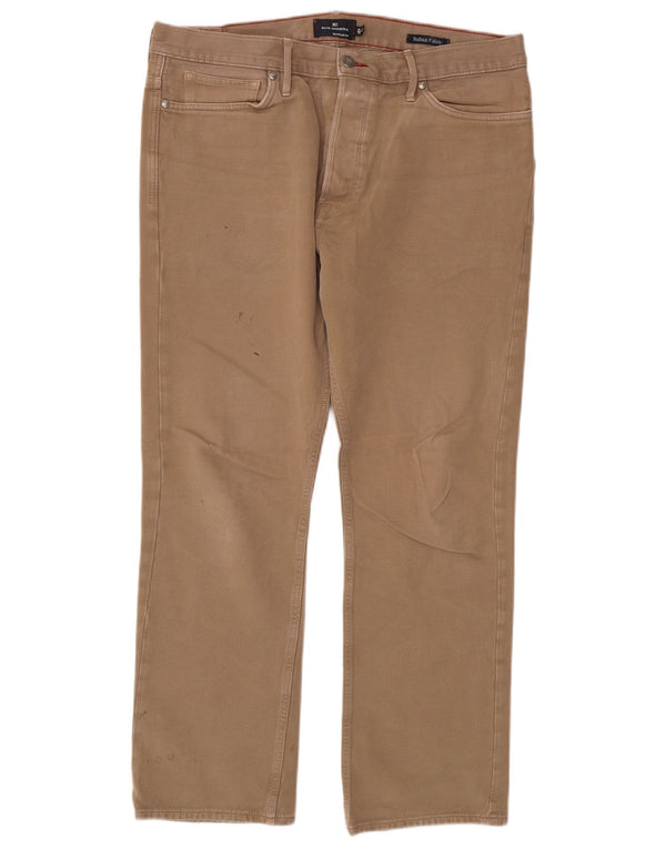 Мужские повседневные брюки регулярного кроя Marks & Spencer Blue Harbour W36 L31 бежевые