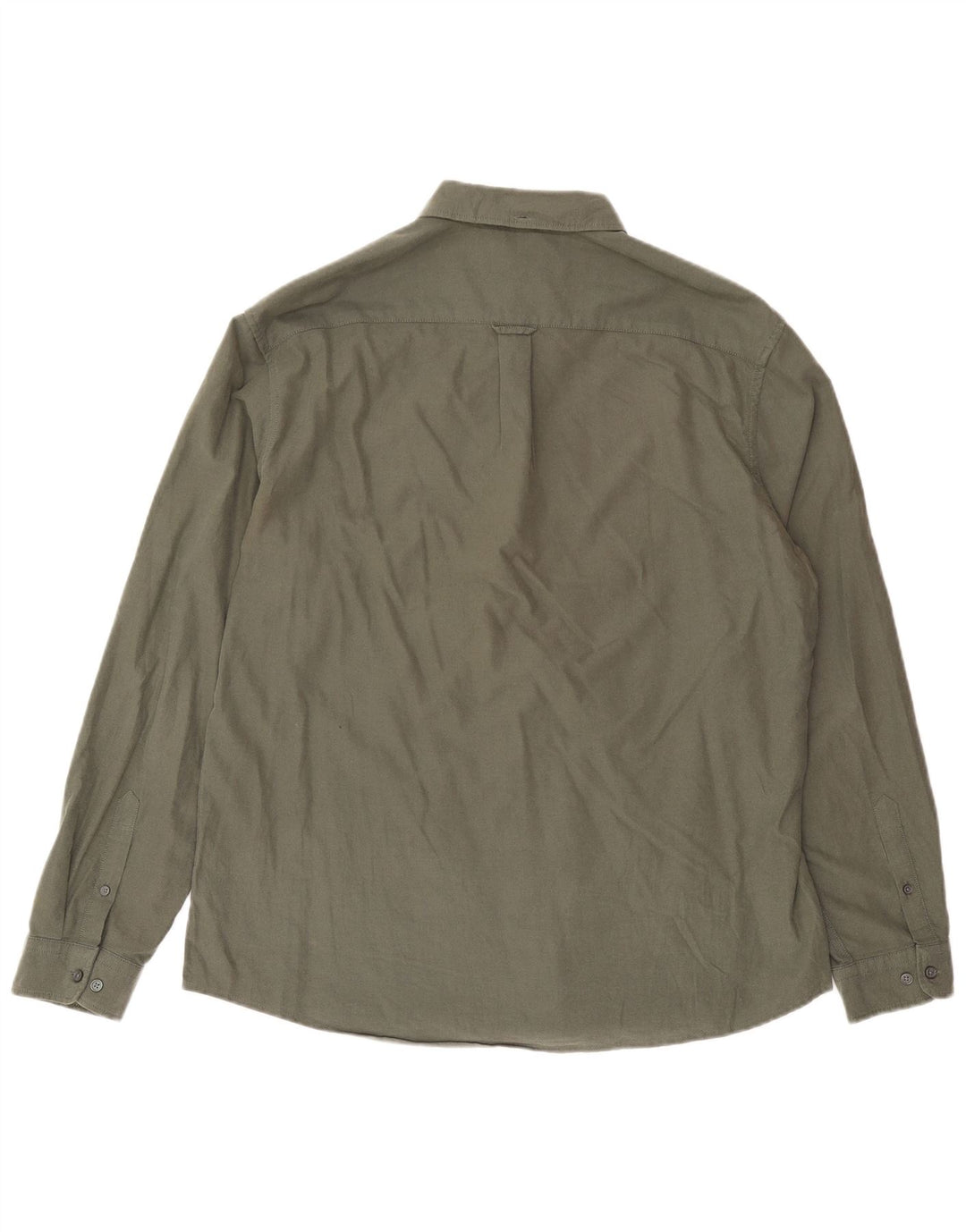 Мужская рубашка Marks & Spencer XL, цвет хаки, хлопок