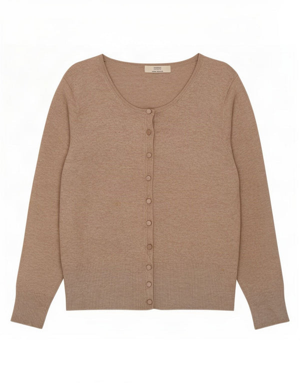 Женский кардиган Marks & Spencer UK 16, большой, бежевый, вискоза