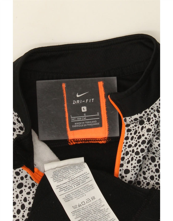 Пуловер NIKE для мальчиков с графическим рисунком, спортивный костюм, 12–13 лет, большой черный в крапинку