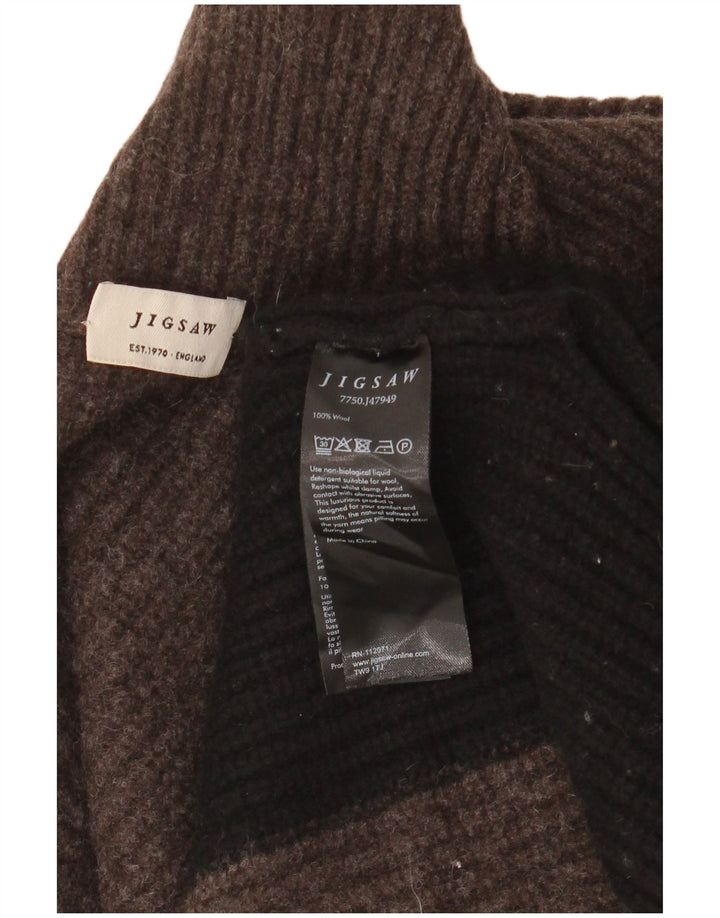 Женский джемпер-пончо Jigsaw, один размер, серый, шерстяной с цветными блоками