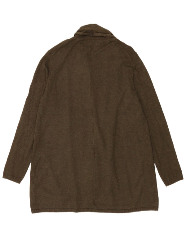 Женский открытый кардиган Zara UK 12, средний хаки, вискоза