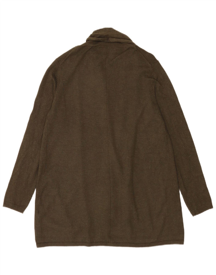 Женский открытый кардиган Zara UK 12, средний хаки, вискоза