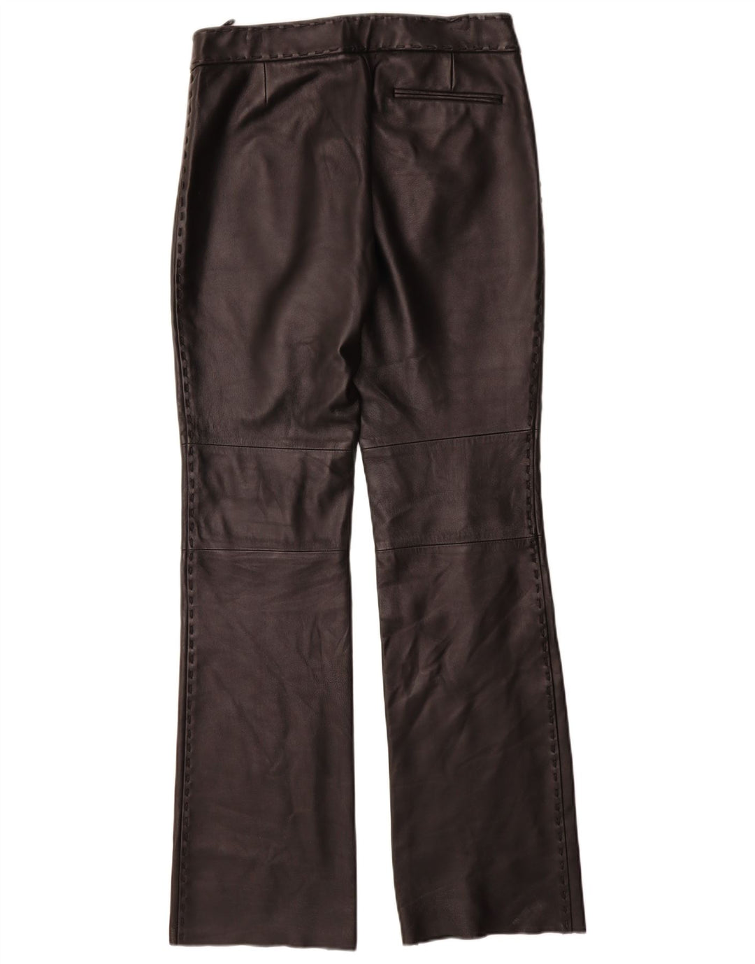 Женские прямые кожаные брюки Mango IT 42 Medium W30 L35 Черные