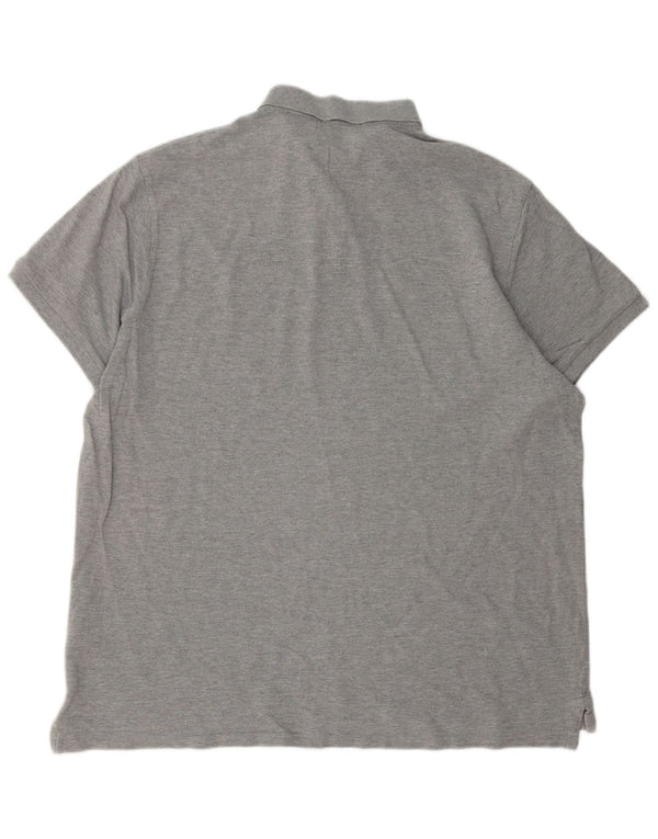 Мужская рубашка-поло приталенного кроя Polo Ralph Lauren 2XL, серый хлопок