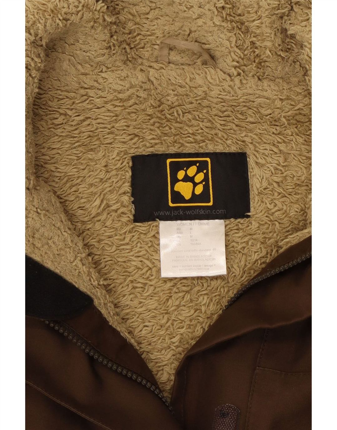 Женская ветровка Jack Wolfskin из шерпы UK 12/14 Средне-коричневый