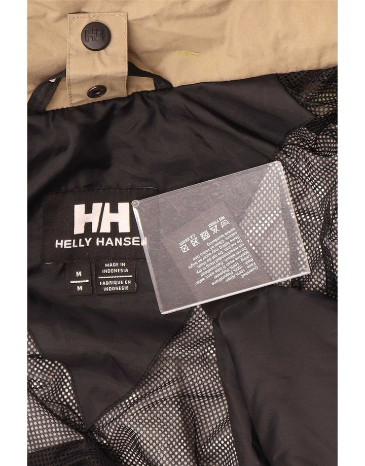 Женская дождевик с капюшоном Helly Hansen UK 14, средний бежевый, нейлон с цветными блоками
