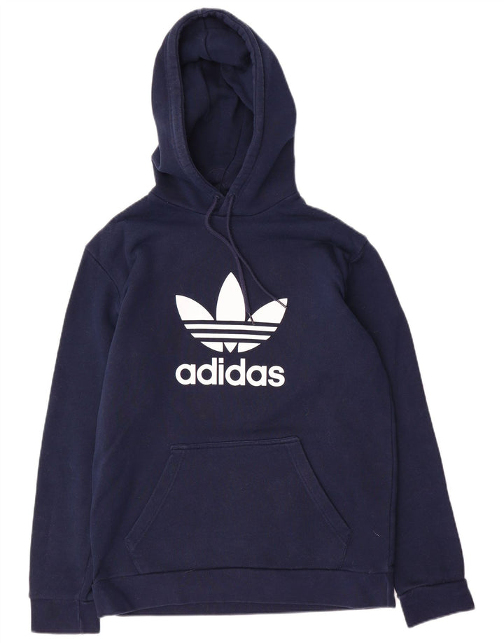 Мужской джемпер с капюшоном Adidas с рисунком, средний, темно-синий, хлопок