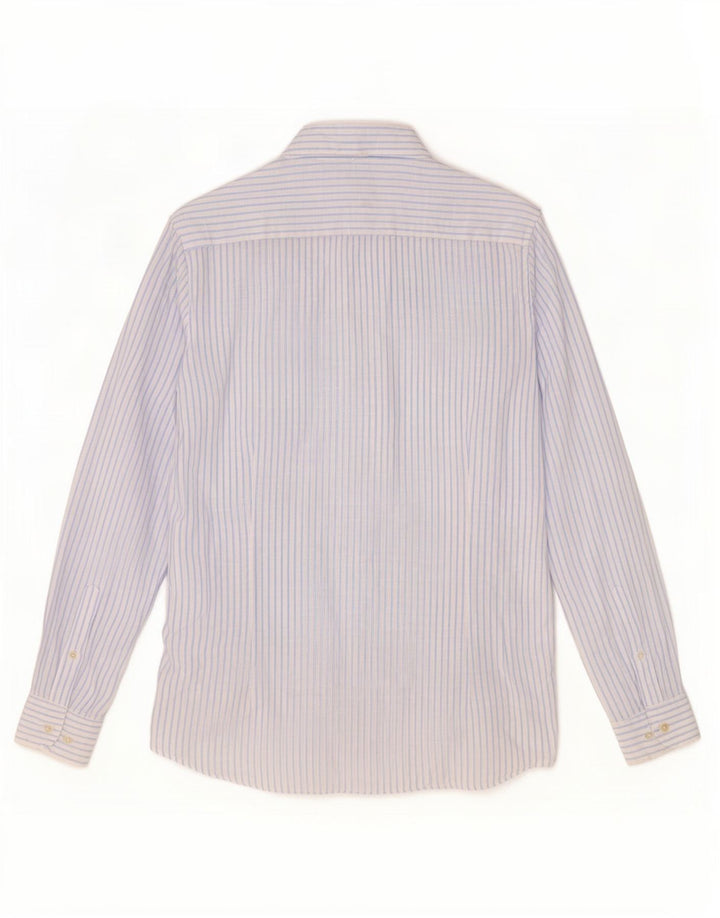 Мужская рубашка Massimo Dutti, большая синяя льняная полоска