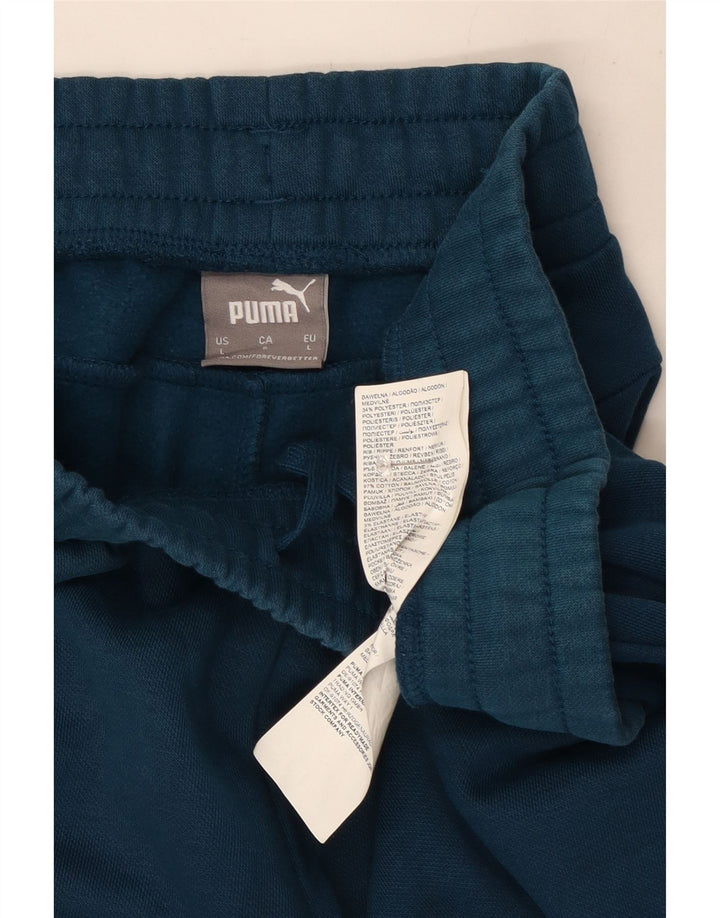 Мужские спортивные брюки Puma, джоггеры, большие синие, хлопок