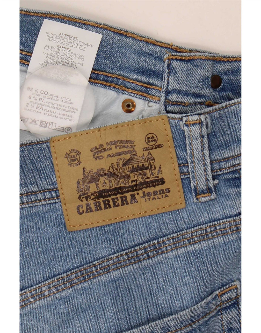 Carrera Womens 710 IT 44 Medium W29 L31 Синий хлопок с цветными блоками